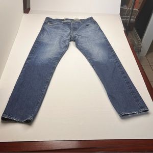 AG Adriano Goldschmied Kuroki Selvedge Selvage Men 36 x 34 Blue Denim Jean *FLAW